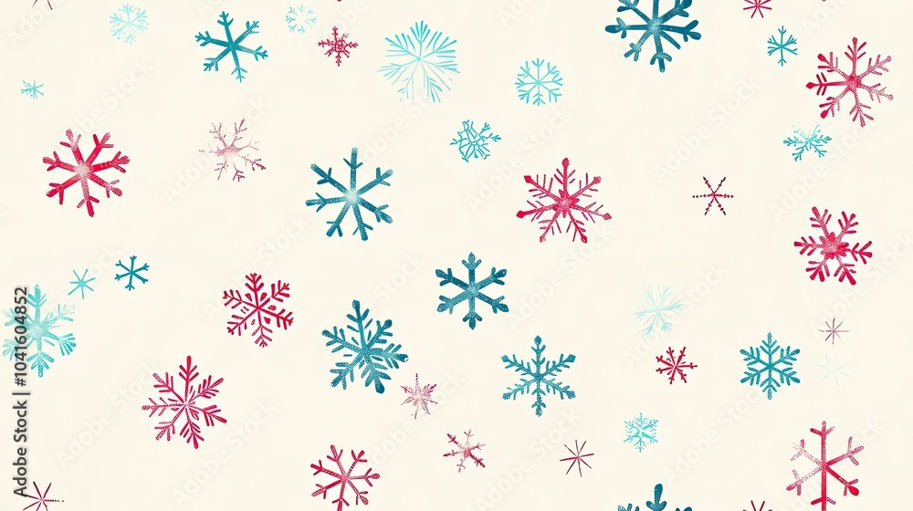 An elegant pattern of snowflakes An elegant pattern of snowflakes
