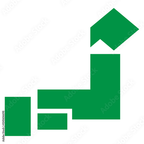 日本地図のイメージ アイコン 緑