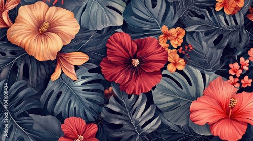 Wallpaper Mural Floral Pattern Design for Digital Printing Torontodigital.ca