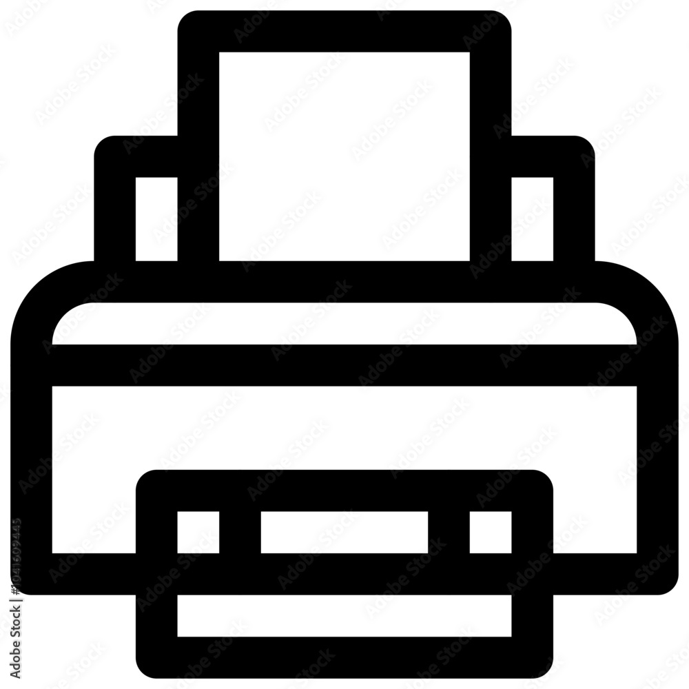 Printer. Editable stroke vector icon. Printer. Editable stroke vector icon.