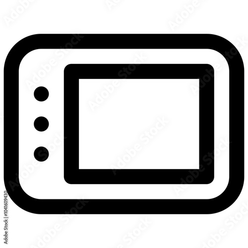 Graphic tablet. Editable stroke vector icon.