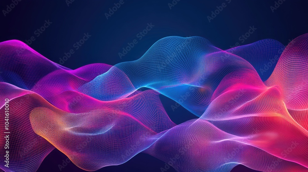 2d illustration featuring a vibrant wireframe design created by intertwining smooth curves A complex backdrop that resembles a surreal pattern embodying a unique artistic concept 2d illustration featuring a vibrant wireframe design created by intertwining smooth curves A complex backdrop that resembles a surreal pattern embodying a unique artistic concept