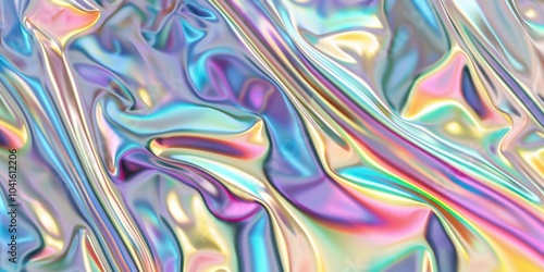 Abstract holographic background with rainbow iridescent effect and modern design