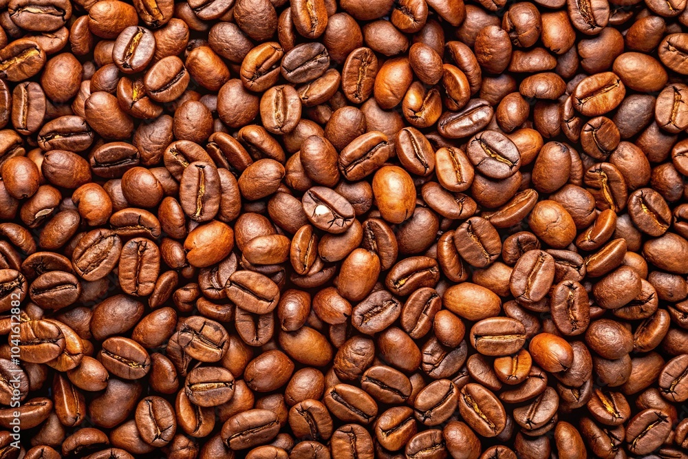 Obraz premium background pattern of roasted coffee beans