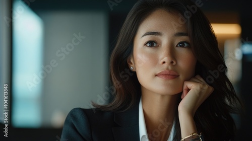 Businesswoman in a Meeting Environment