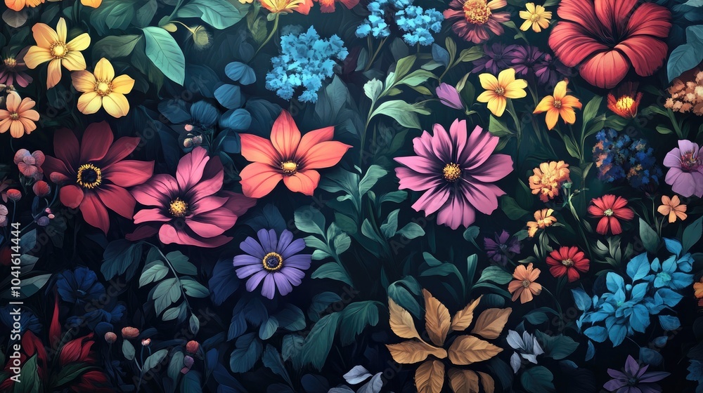 Floral 2d artwork design Floral 2d artwork design