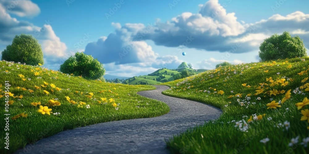 Obraz premium The journey along the scenic road is truly stunning, Scenic Road Landscape Journey