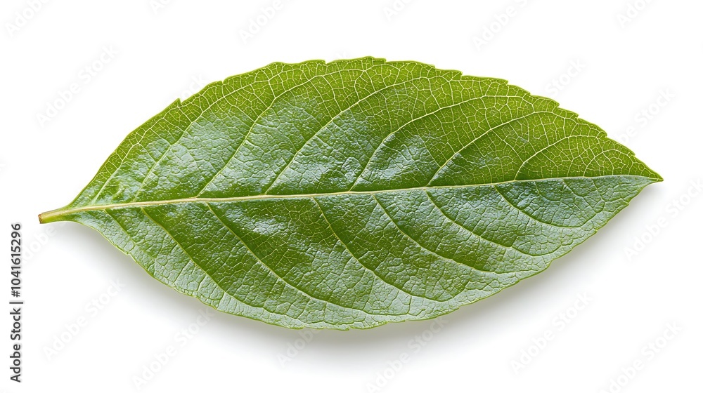Obraz premium The vibrant green leaf a close-up study of nature's intricate design and texture for botanical enthusiasts and artists alike