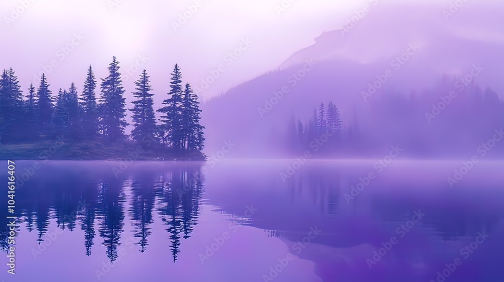 Purple Mist on a Serene Lake Purple Mist on a Serene Lake