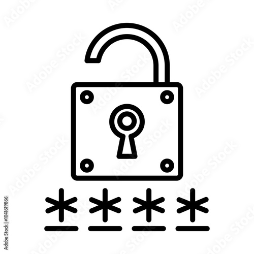 Password line icon