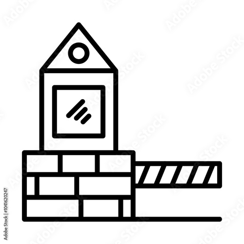 Security Checkpoint line icon