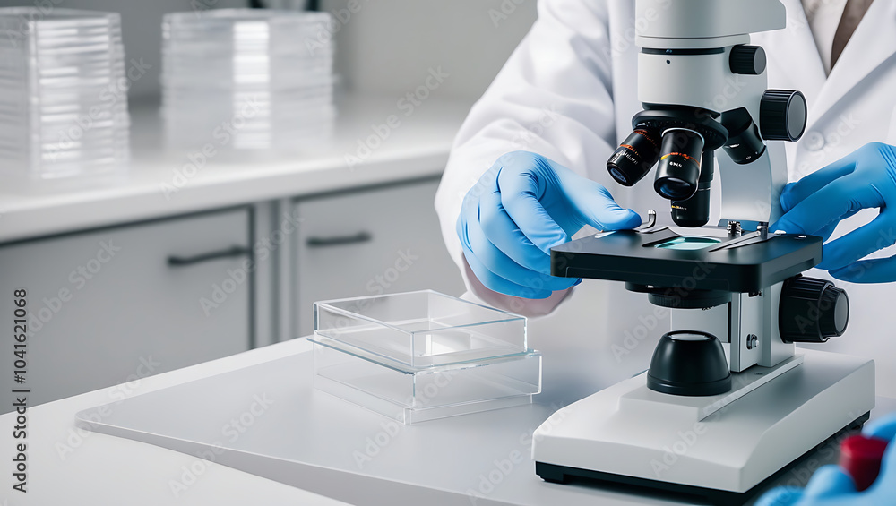doctor working in a laboratory, Scientist Handling a Microscope in a Laboratory Setting, medical technology, biotechnology doctor working in a laboratory, Scientist Handling a Microscope in a Laboratory Setting, medical technology, biotechnology