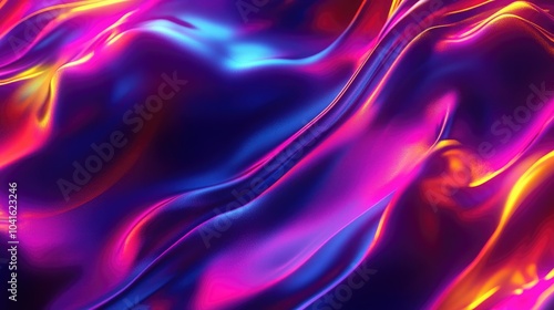 Wallpaper Mural Vibrant abstract gradient background featuring dark colorful neon lights 3D rendered illustration Torontodigital.ca