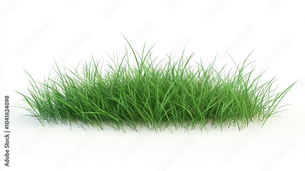 Isolated grass on a white background 3D rendering illustration Isolated grass on a white background 3D rendering illustration