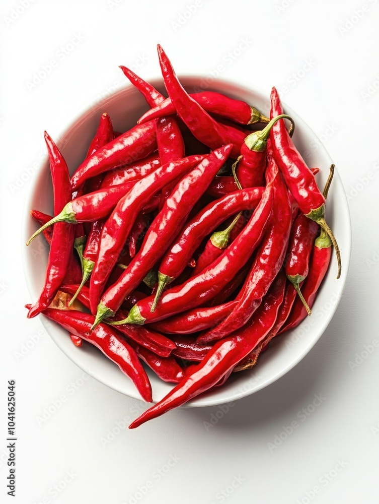 Vibrant Display of Fresh Red Chili Peppers Vibrant Display of Fresh Red Chili Peppers