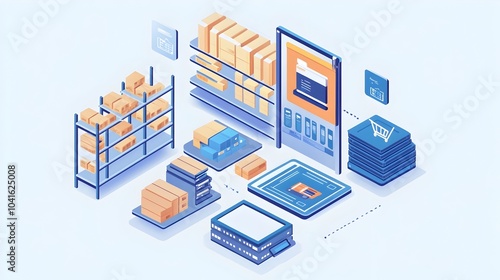 Efficient Inventory Management System with Digital Screens and Tablets for Real-Time Data Tracking