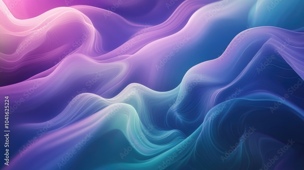 Purple blue and dark green create a blurred abstract background featuring smooth transitions of iridescent colors in a vibrant gradient Purple blue and dark green create a blurred abstract background featuring smooth transitions of iridescent colors in a vibrant gradient