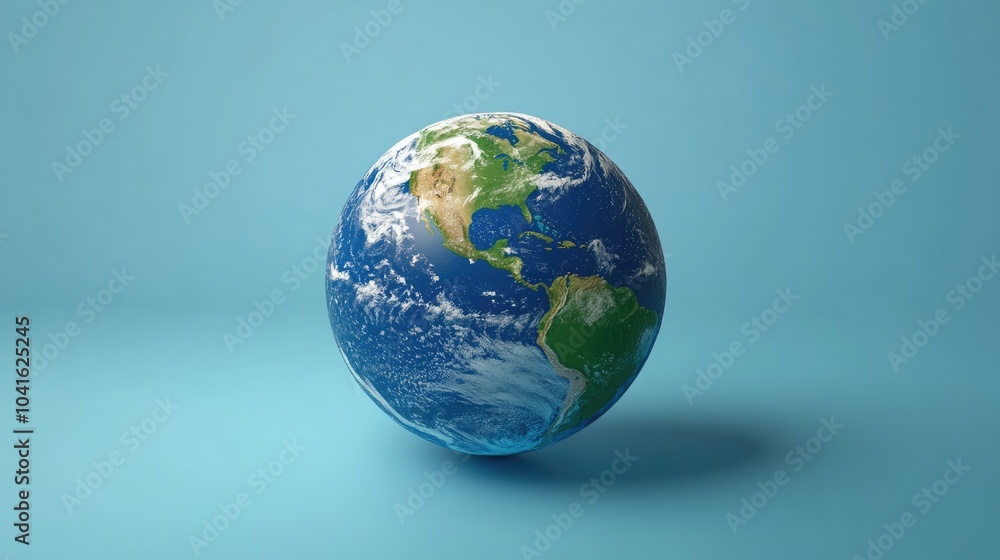 Blue planet Earth in 3D cartoon rendering Illustration representing homeworld ecology and science Blue planet Earth in 3D cartoon rendering Illustration representing homeworld ecology and science