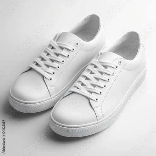 The mock up of blank Shoes isolated on the white background