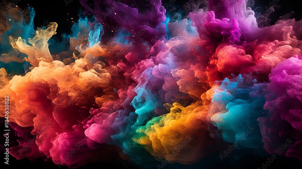Stunning Night Sky with Vibrant Colors and Clouds Stunning Night Sky with Vibrant Colors and Clouds
