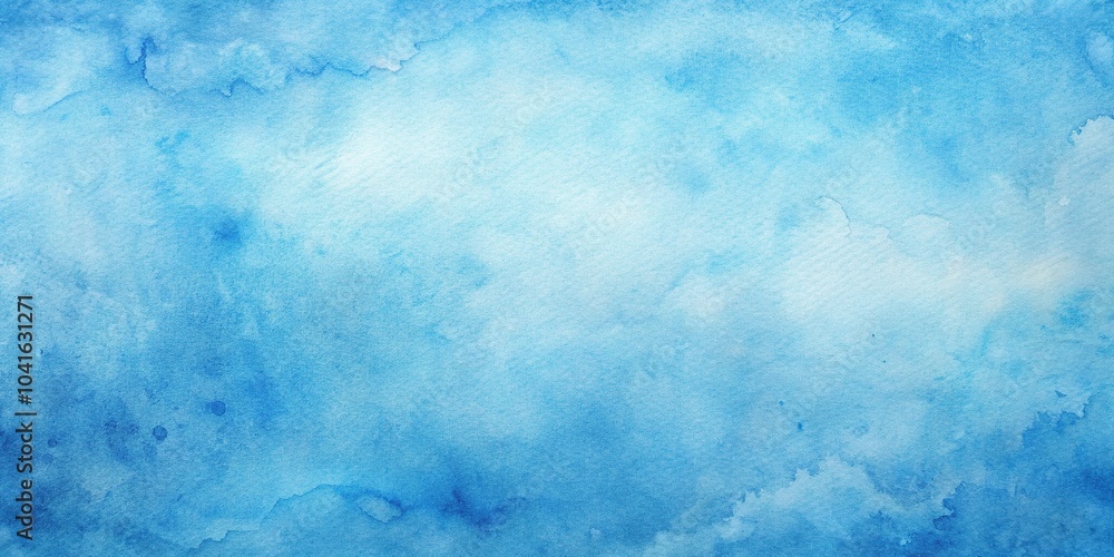 Blue light watercolor background texture paper wide-angle Blue light watercolor background texture paper wide-angle