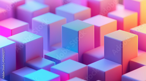 abstract colorful cubes