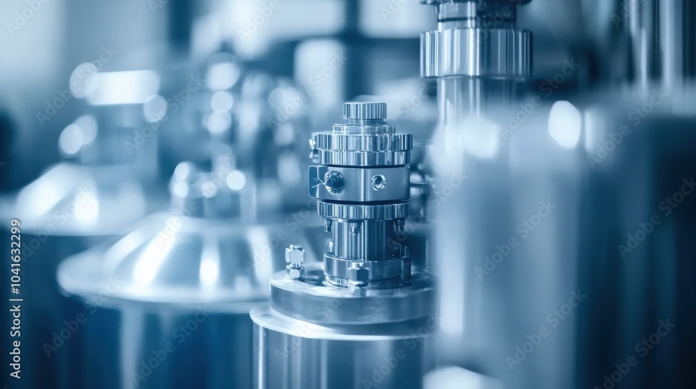 Technician in a food processing plant, calibrating machinery to ensure product quality. Technician in a food processing plant, calibrating machinery to ensure product quality.