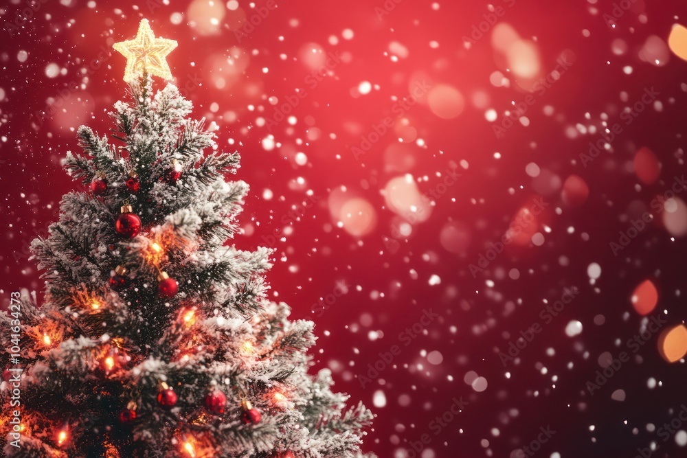 Magical Christmas Tree with Snow and Lights Magical Christmas Tree with Snow and Lights