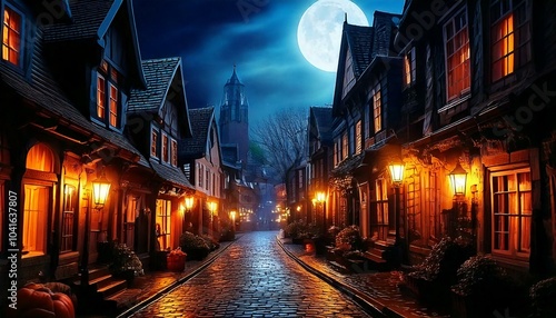 Halloween and the bright streets 