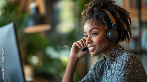 Customer service representatives engaging with clients over the phone and through live chat, providing support and resolving issues efficiently