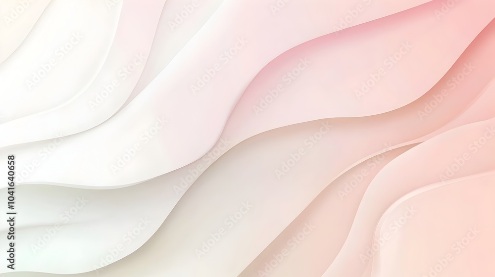 Fototapeta premium Pale Pink and White Gradient Smooth Minimal Background with Empty Copy Space