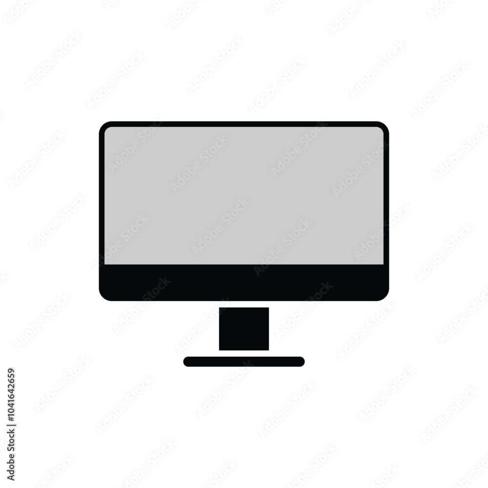 Monitor icon logo design template isolated illustration Monitor icon logo design template isolated illustration