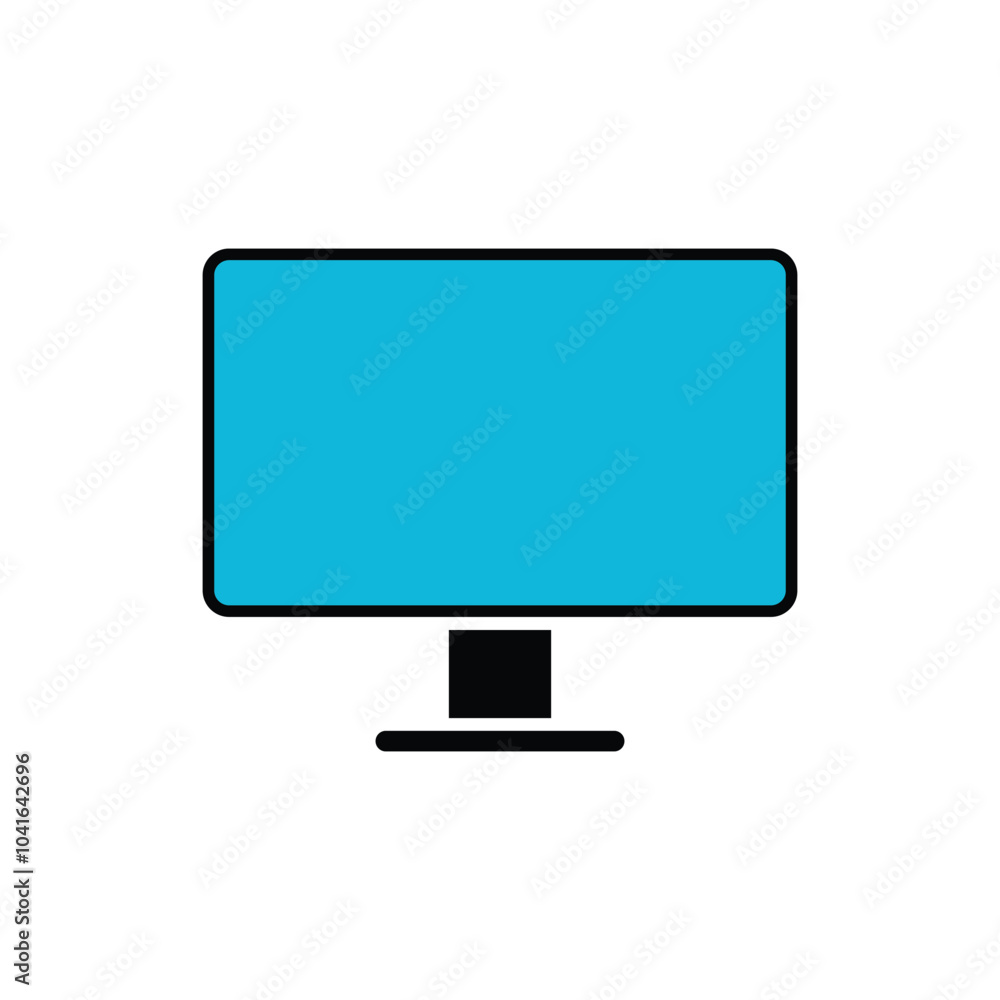 Monitor icon logo design template isolated illustration Monitor icon logo design template isolated illustration