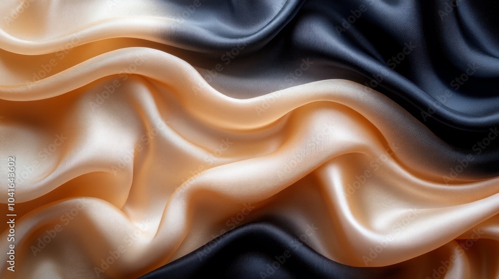 A piece of fabric with a black and white pattern A piece of fabric with a black and white pattern