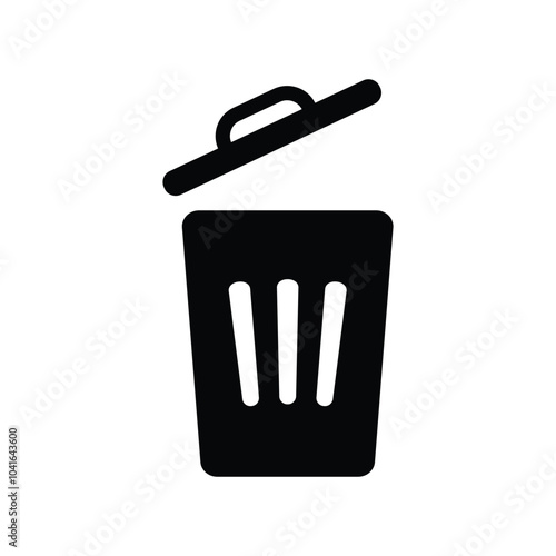 Trash bin icon logo design template isolated illustration