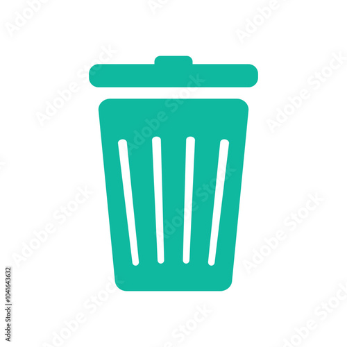 Trash bin icon logo design template isolated illustration