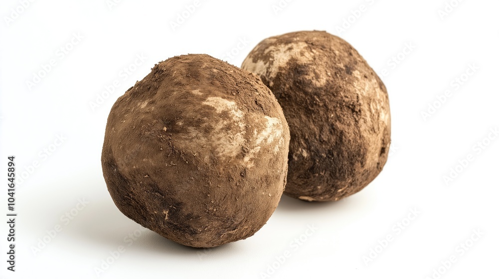 Whole truffle mushroom tubers on a white background. Whole truffle mushroom tubers on a white background.
