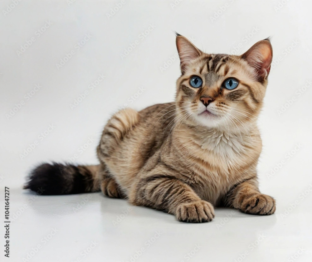 横たわっている可愛いシャムトラ猫 横たわっている可愛いシャムトラ猫