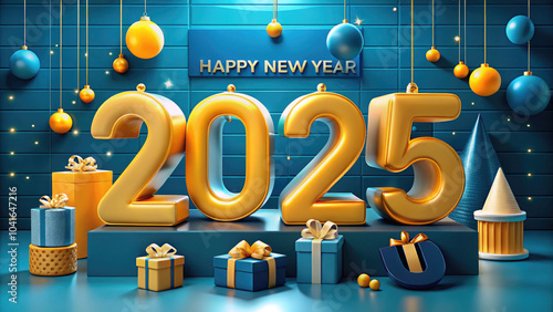 4K PNG New Year's Eve Themed 2025 