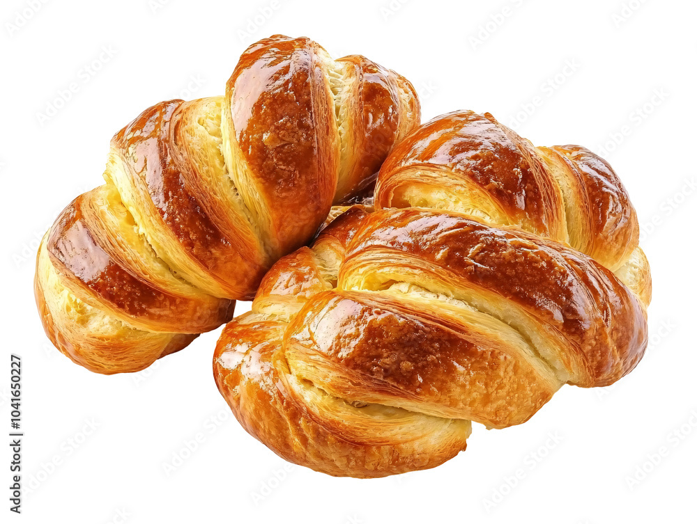 a group of croissants on a white background a group of croissants on a white background