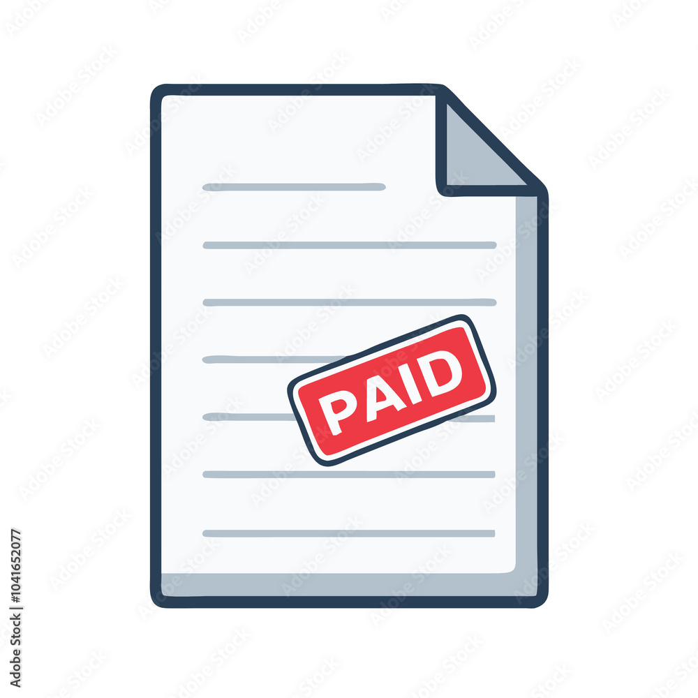 Vector document with a red Vector document with a red