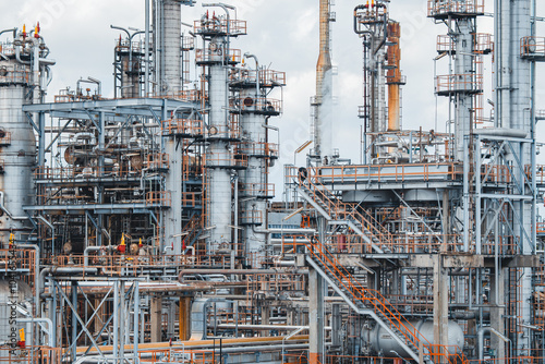 Wallpaper Mural Oil​ refinery​ and​ plant and tower column of Petrochemistry industry in oil​ and​ gas Torontodigital.ca