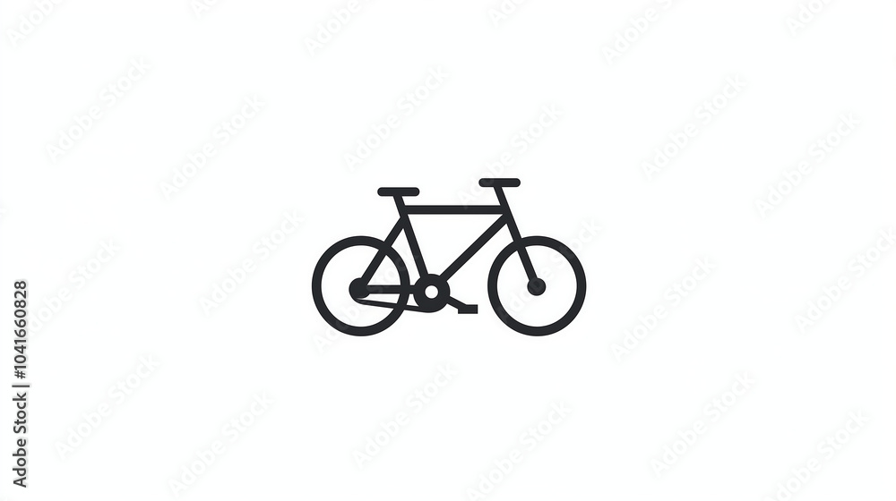 simple line drawing of a bicycle in black on a white background The bicycle has two wheels handlebars and a seat simple line drawing of a bicycle in black on a white background The bicycle has two wheels handlebars and a seat