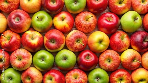 Seamless background featuring fresh ripe apples.