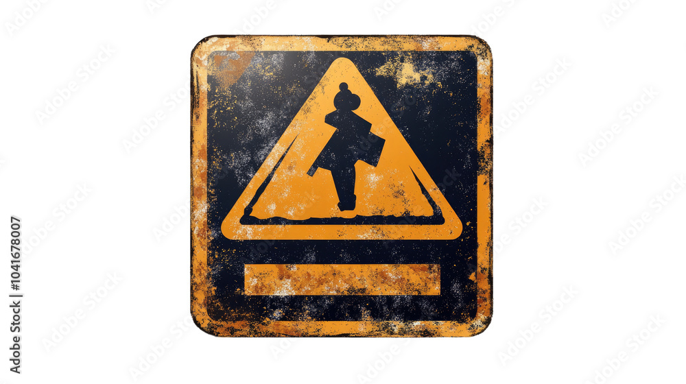 A white danger sign with clear warning symbols A white danger sign with clear warning symbols
