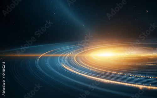The background of future technology made up of particle elements and rays
