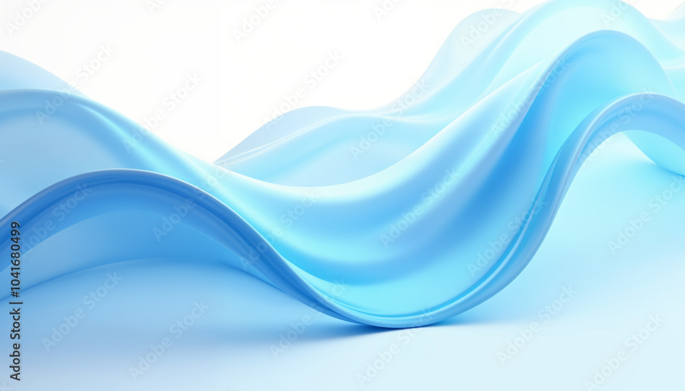 Abstract blue wave design on a white backdrop. Premium wave background for banners, posters or wallpaper Abstract blue wave design on a white backdrop. Premium wave background for banners, posters or wallpaper
