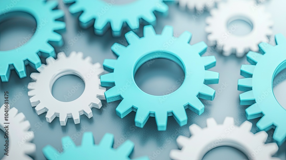 A close-up image of interconnected gears in blue and white, symbolizing machinery, teamwork, and engineering concepts. A close-up image of interconnected gears in blue and white, symbolizing machinery, teamwork, and engineering concepts.