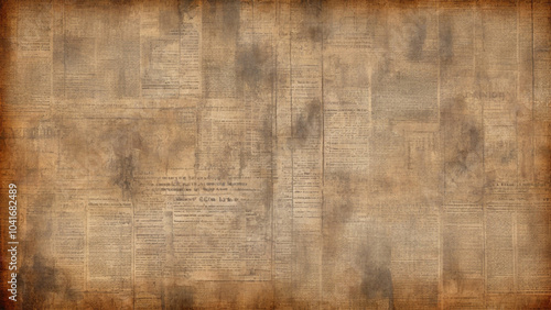 Vintage Grunge Newspaper Texture – Aged Paper Background with Retro Style.