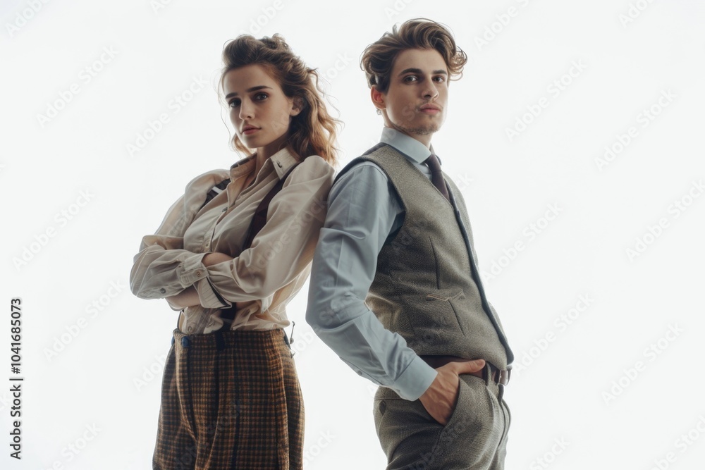 A pair of individuals standing side by side A pair of individuals standing side by side